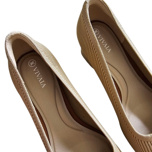 Vivaia Square-Toe Chunky Heels (Melody Pro) In Nude Peach - Picture 9 of 10